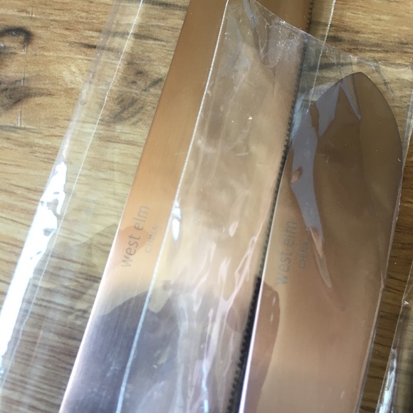 NIB West Elm Rose Gold Cheese Spreader Set - Picture 5 of 10
